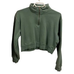 TNA cropped cozy af fleece sweatshirt